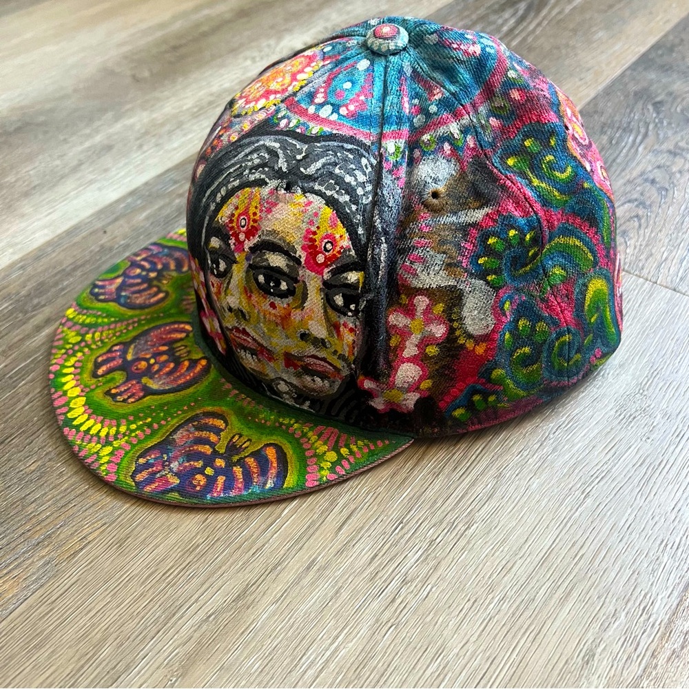 Custom painted Bassnectar hat